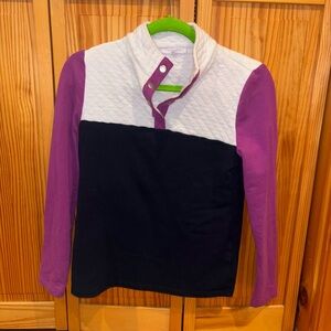 Women’s Colorblock Long Sleeve Shirt, Talbots size S